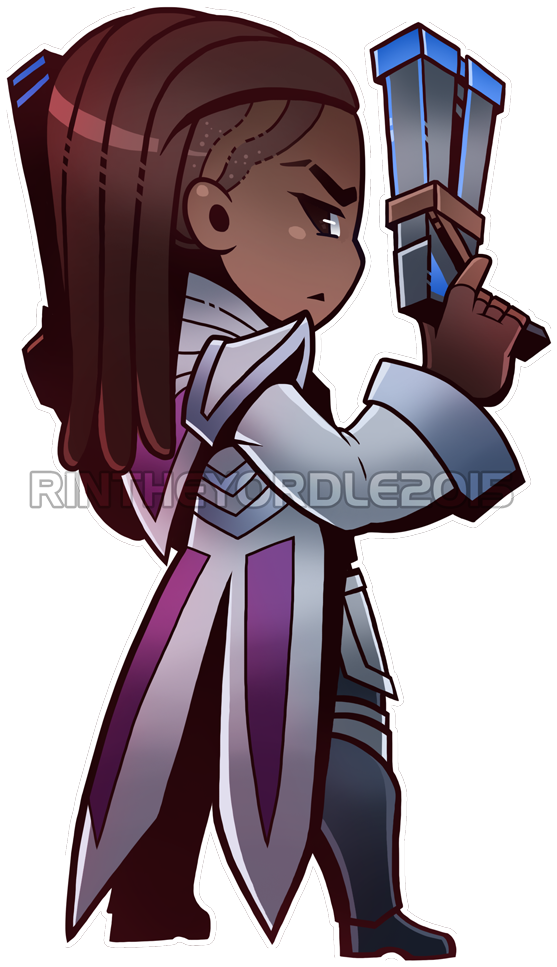Rin On Twitter - League Of Legends Lucian Chibi Clipart (599x1000), Png Download