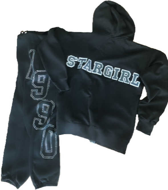 Netflix And Chill Stargirl Sweatsuit - Hoodie Clipart (640x854), Png Download