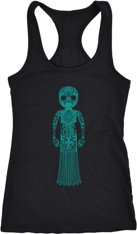 Ghastly Schematic Racerback Tank - Margarita Bachelorette Shirts Clipart (1024x1024), Png Download