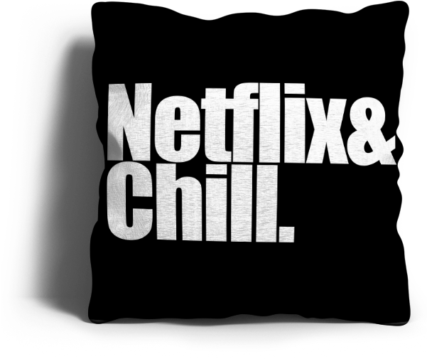 Netflix & Chill - Cushion Clipart (600x600), Png Download