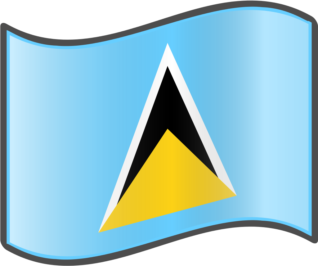 Nuvola Saint Lucian Flag - Triangle Clipart (1024x1024), Png Download