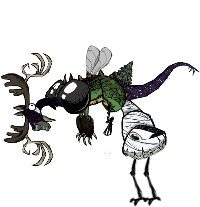 An Unholy Conglomerate Of Don't Starve Mobs - Cartoon Clipart (1000x1000), Png Download