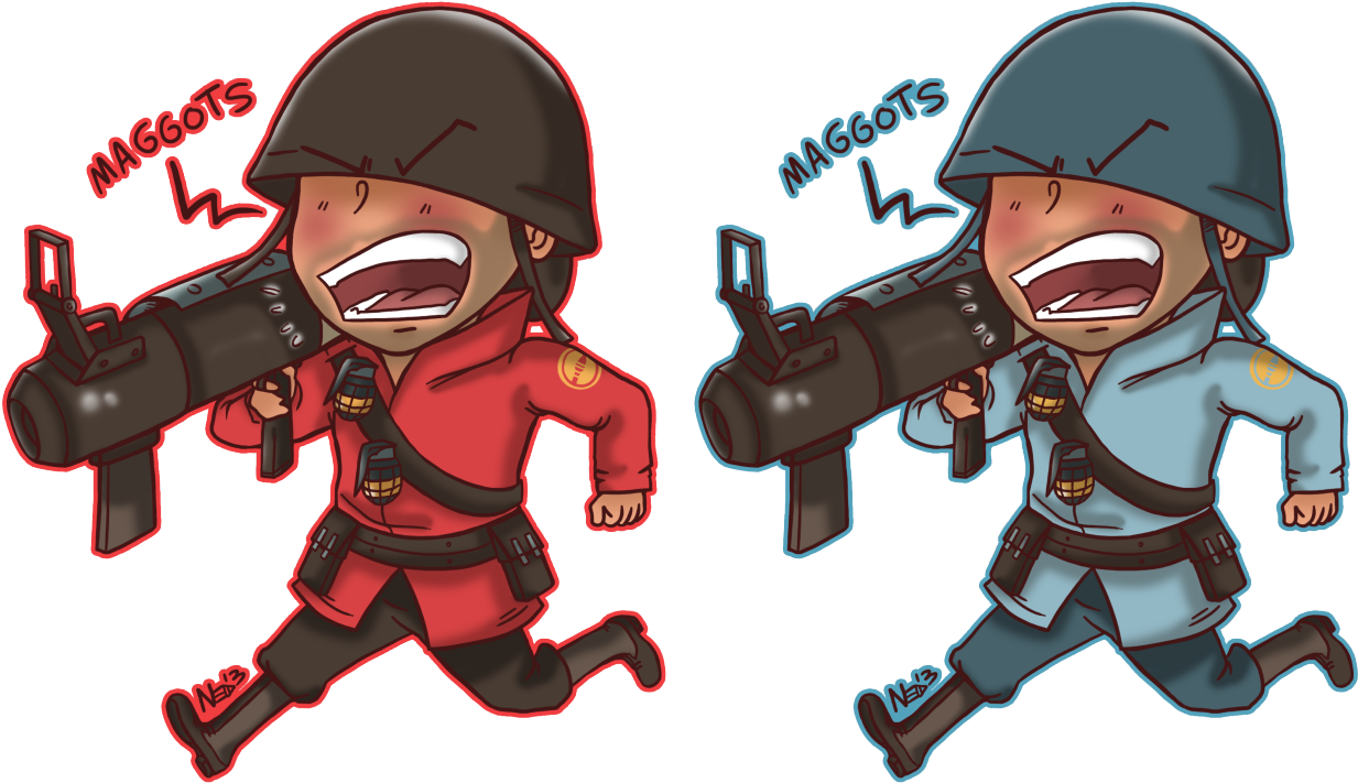 “ Finally, Got A Chance To Catch Up With My Tf2 Chibi - Chibi Soldier Tf2 Clipart (1280x858), Png Download