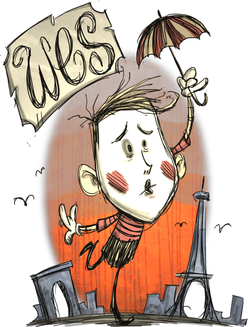 Get Wes Don T Starve Clipart (561x720), Png Download