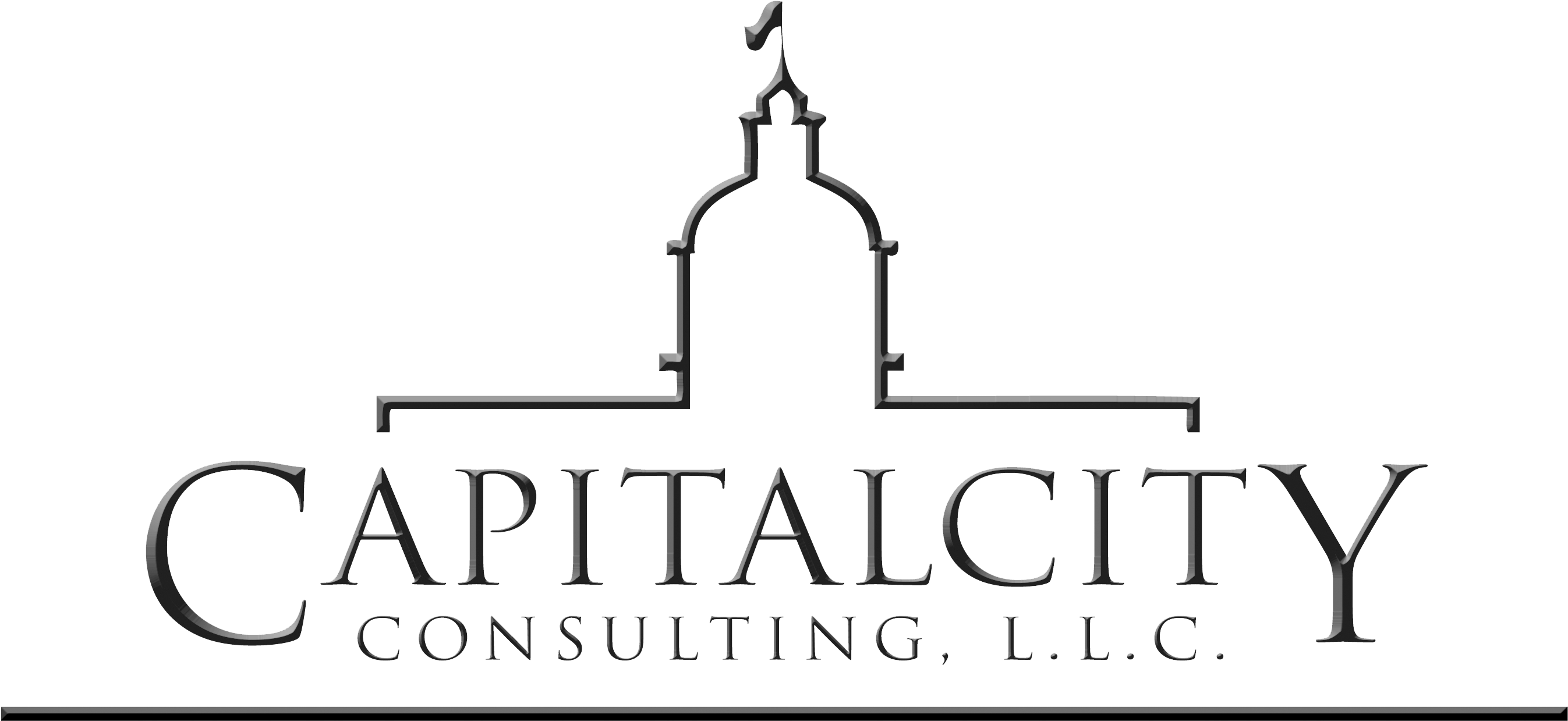 Ccc Logo Black Trans - Capital City Consulting Clipart (2833x1302), Png Download