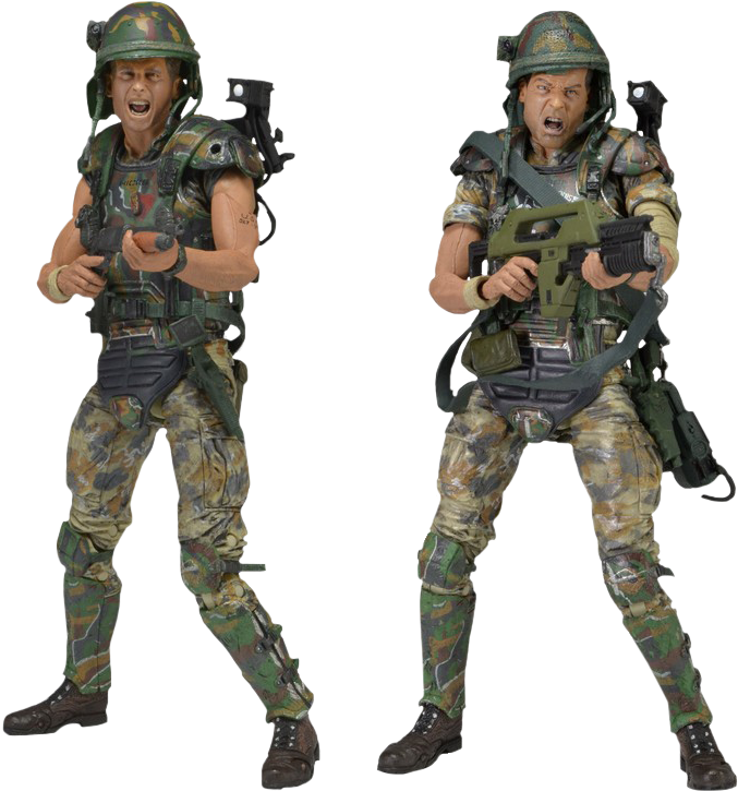 Colonial - Aliens Colonial Marines Figures Clipart (677x725), Png Download