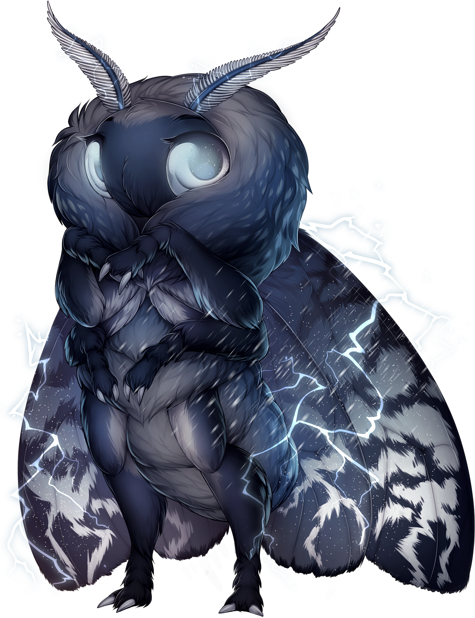 Guile Png , Png Download - Furvilla Stormy Moth Clipart (1612x2099), Png Download