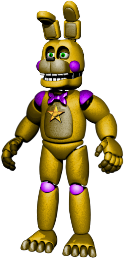 Fredbear's Family Diner Fredbear , Png Download - Fnaf Rockstar Golden Freddy Clipart (418x871), Png Download