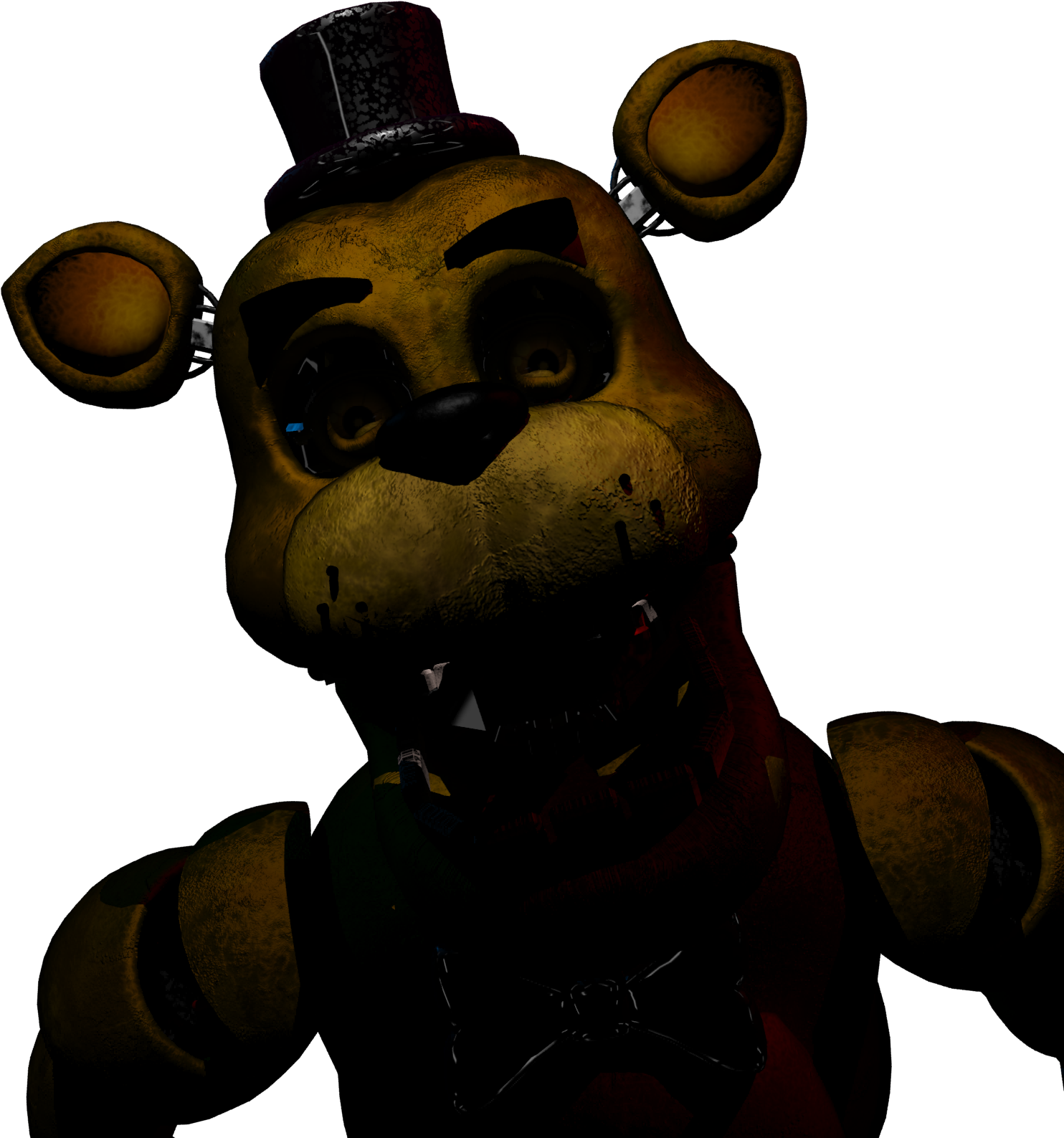 Fivenightsatfreddys - Five Nights At Freddy's Jumpscare Drawings Clipart (1556x1600), Png Download