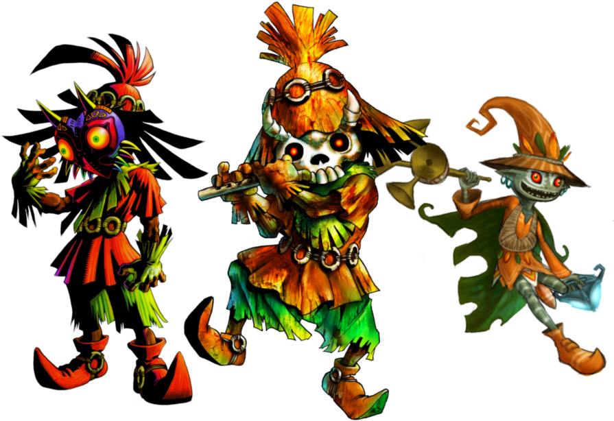 Legend Of Mana - Legend Of Zelda Ocarina Of Time Skull Kid Clipart (895x614), Png Download