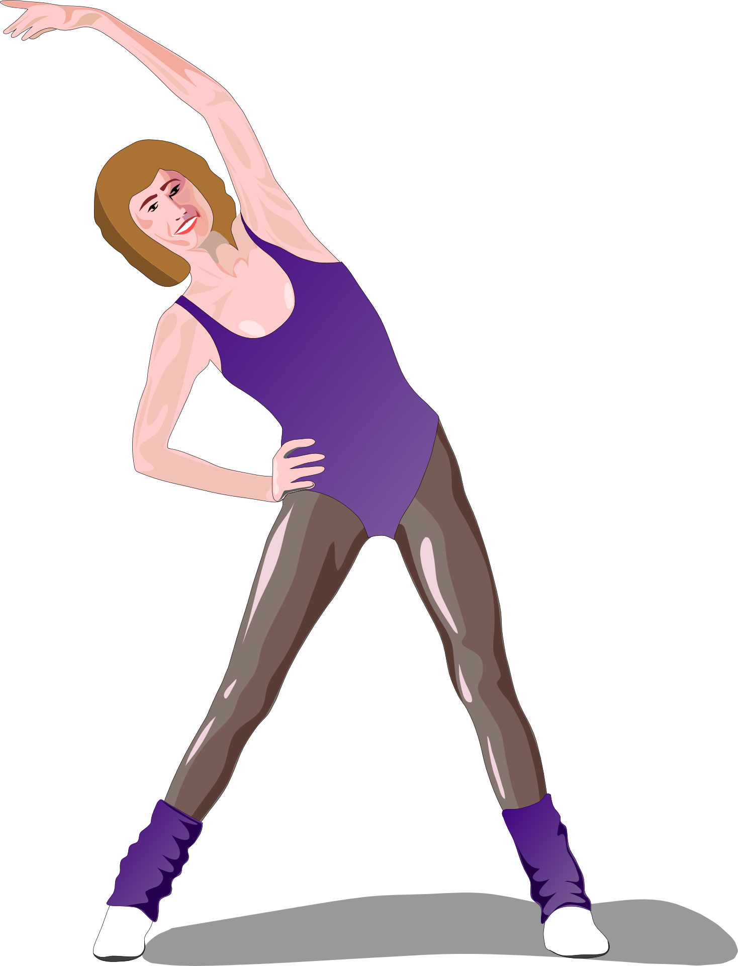 Girl Stretching Drawing - Exercise Clip Art - Png Download (1468x1920), Png Download