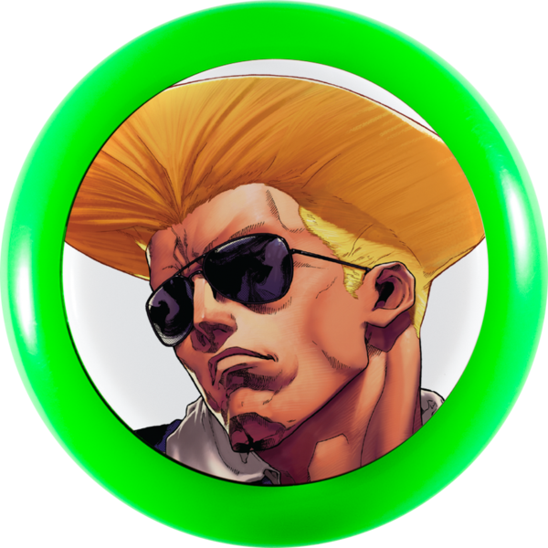 Street Fighter V X Sanwa Denshi Character Pushbutton - Illustration Clipart (600x600), Png Download