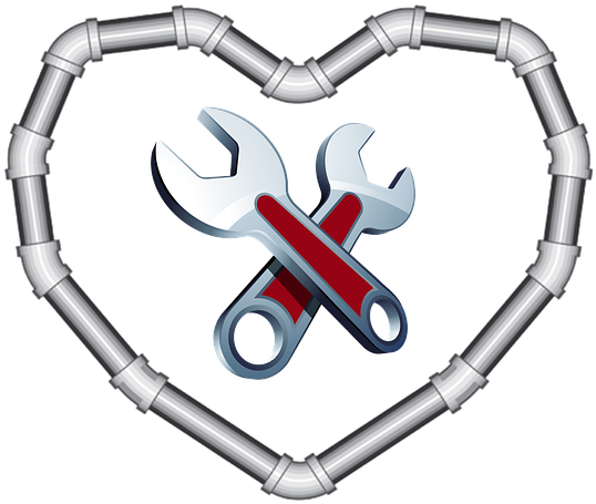 Plumber Plumbing Tools Pipefitter Steamfitters Pipe - Plumbing Valentines Day Clipart (960x480), Png Download