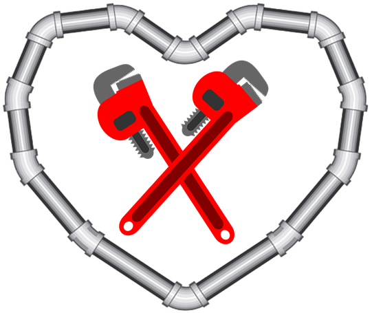 Plumber Plumbing Tools Pipefitter Steamfitters Pipe - Plumbing Valentines Day Clipart (960x480), Png Download