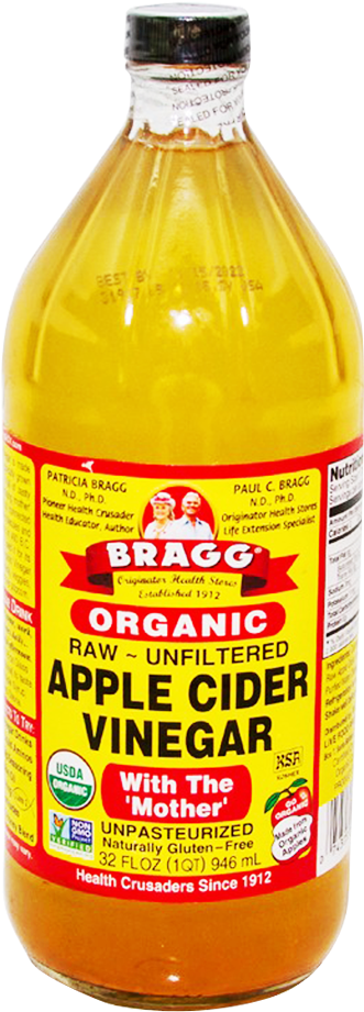 Bragg Apple Cider Vinegar Organic 946 Ml - Bragg Apple Cider Vinegar Dubai Clipart (1000x1000), Png Download