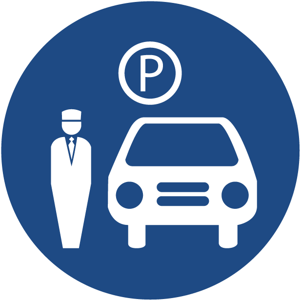 Valet Transparent Png - Valet Parking Icon Png Clipart (617x617), Png Download