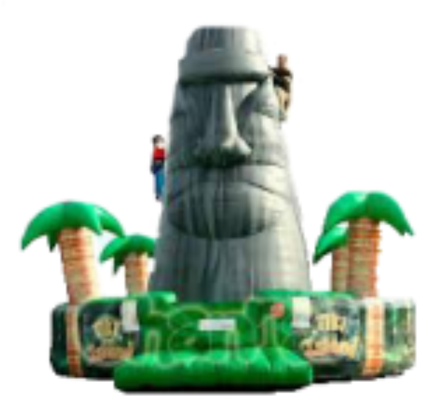Tiki Island Rock Wall - Inflatable Clipart (600x563), Png Download
