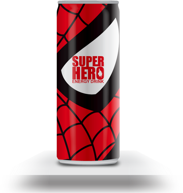 Energy Drink Super Hero , Png Download - Design Energy Drink Concept Clipart (595x628), Png Download