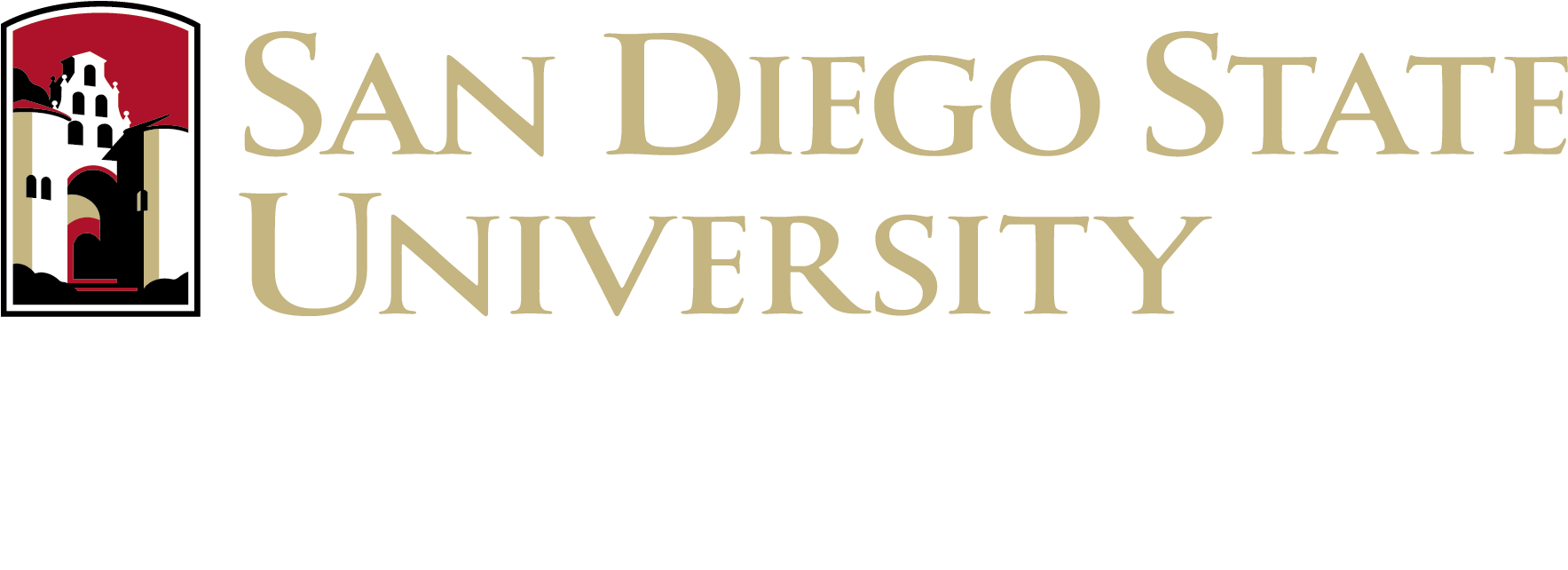 Reverse 3-color With Tagline In Png - San Diego State University Clipart (1860x697), Png Download