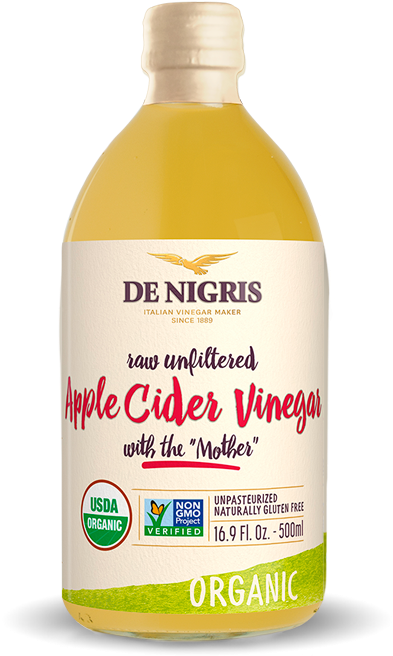 Organic Apple Cider Vinegar - De Nigris Apple Cider Vinegar Clipart (630x737), Png Download