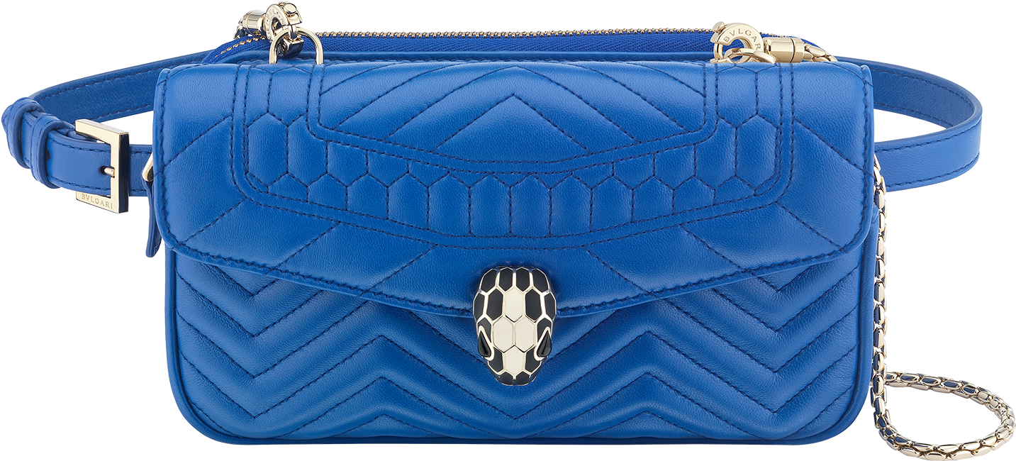 Belt Bag Serpenti Forever In Cobalt Tourmaline Quilted - Bulgari Belt Bag Clipart (1800x1405), Png Download