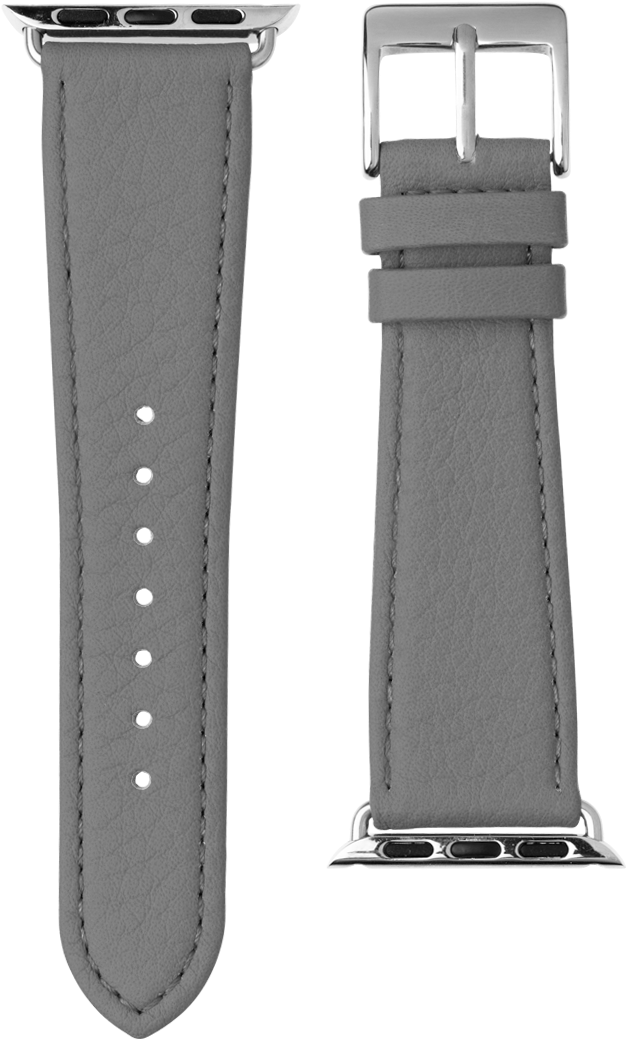 Nappa Leather Watch Band In Dark Grey For The Apple - Strap Clipart (1200x1200), Png Download