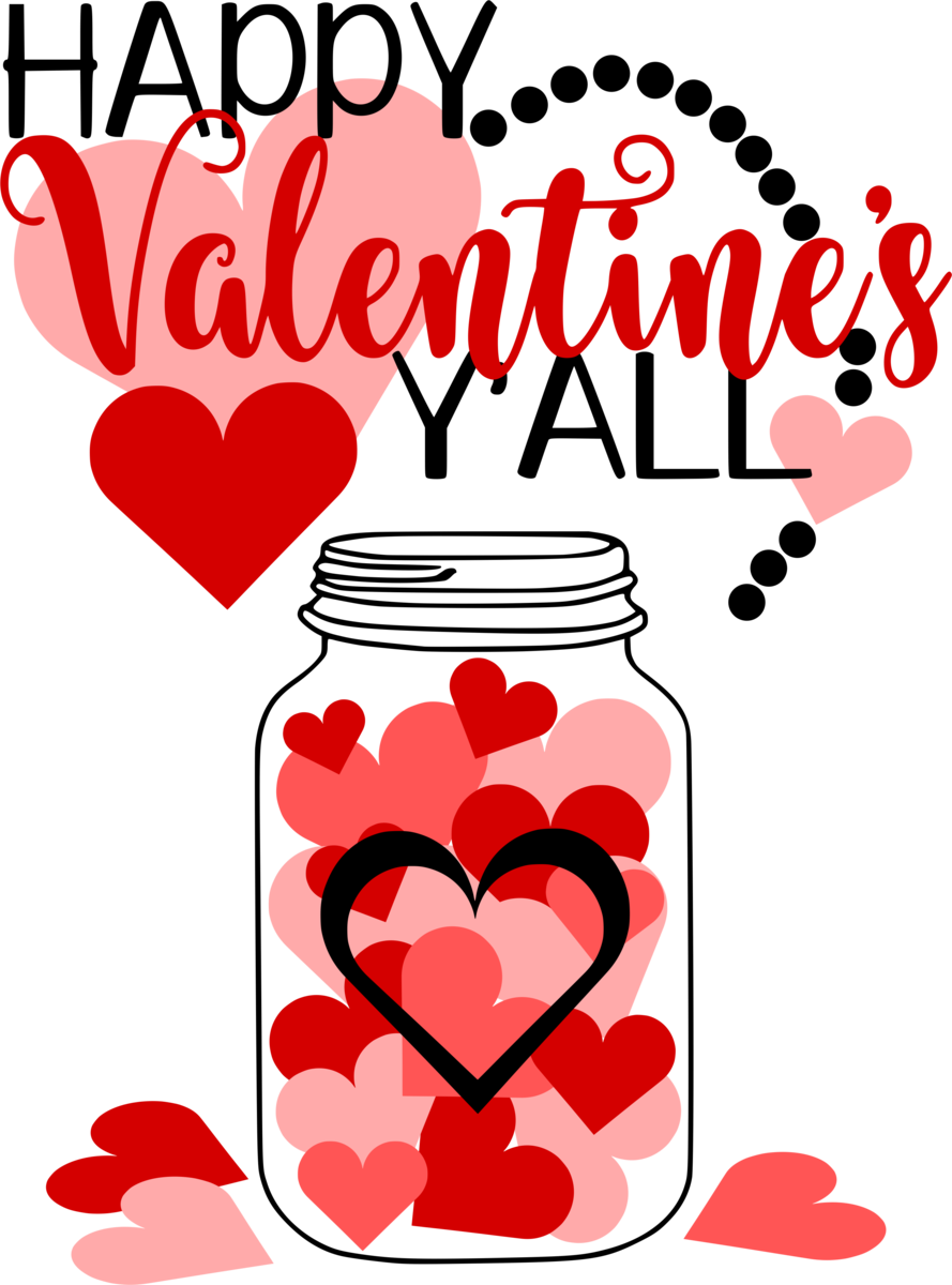 Happy Valentine's Day Y All Clipart (889x1200), Png Download