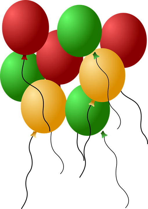 Balloons Group Helium Colorful Isolated Air Bunch - Balon Ultah Png Clipart (510x720), Png Download
