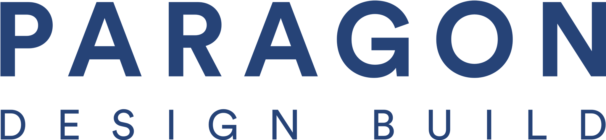 Paragon Design Build Logo - Sign Clipart (2048x474), Png Download