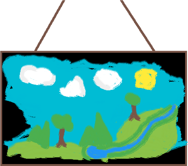 Chalkboard - Painting Clipart (1000x1000), Png Download