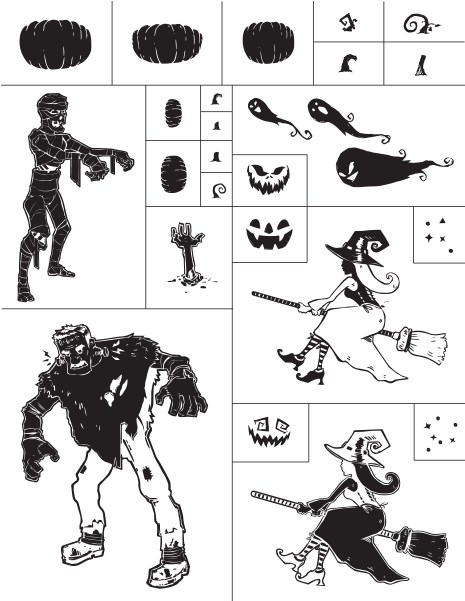 Ghost Ghouls Halloween Monster Witch Pumpkin Jack O - Chalk Couture Ghost And Ghouls Clipart (600x600), Png Download