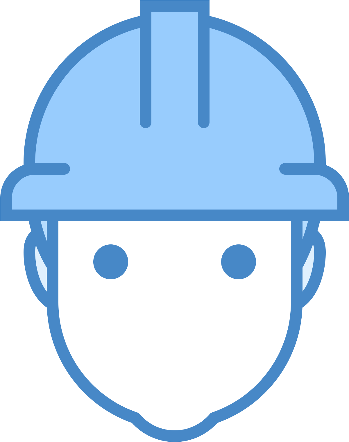 Free Download At Icons8 - Worker Icon Blue Clipart (1201x1521), Png Download