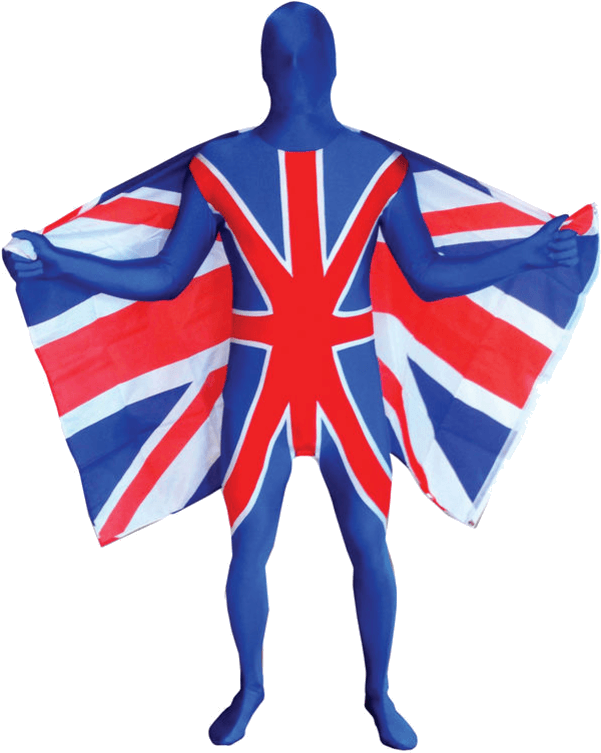 Union Jack Morphsuit - British Morphsuit Clipart (600x951), Png Download