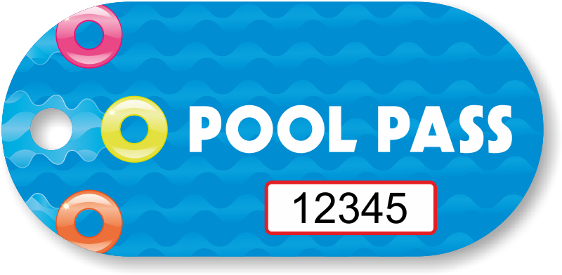 Pool Pass In Oblong Circle Shape, Swim Rings - Font Clipart (800x392), Png Download