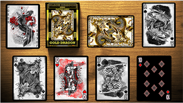 Mazzo Di Carte Gold Dragon Playing Cards By Craig Maidment - Vernissage Clipart (600x600), Png Download