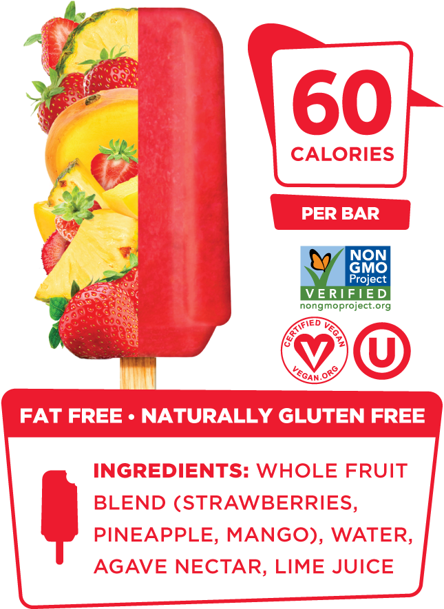 Frozen Fruit Bars - Strawberry Clipart (660x920), Png Download