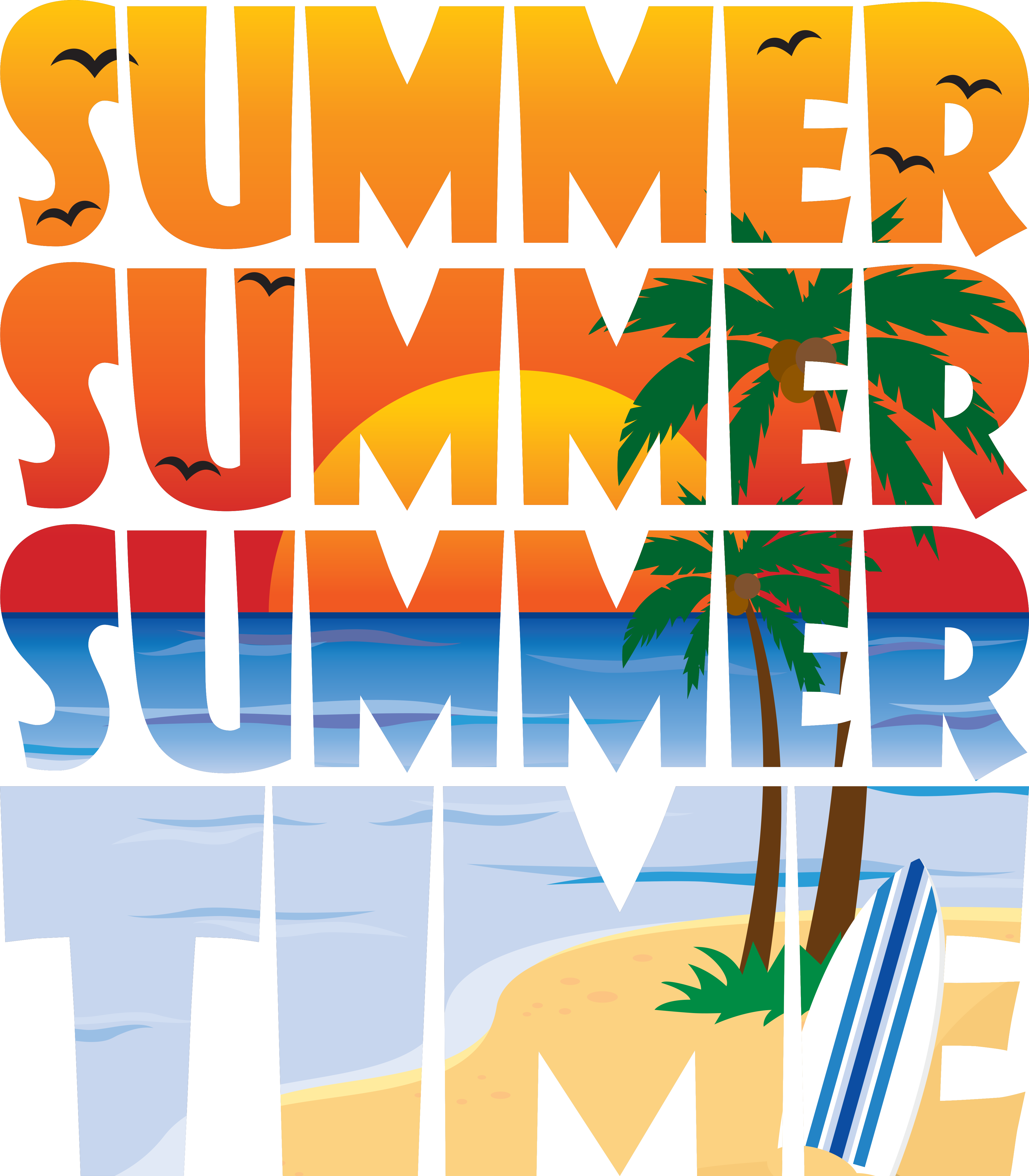 #summer #heatwave #sun #sea #surf #beach #hot #graphic - Poster Clipart (4200x4800), Png Download
