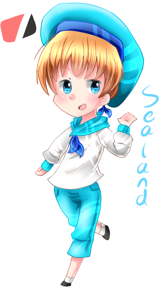 Chibi Sealand Hetalia - Cartoon Clipart (560x1000), Png Download