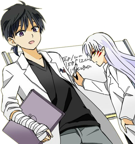 Sesshomaru Sticker - Imágenes De Miroku Inuyasha Clipart (453x484), Png Download