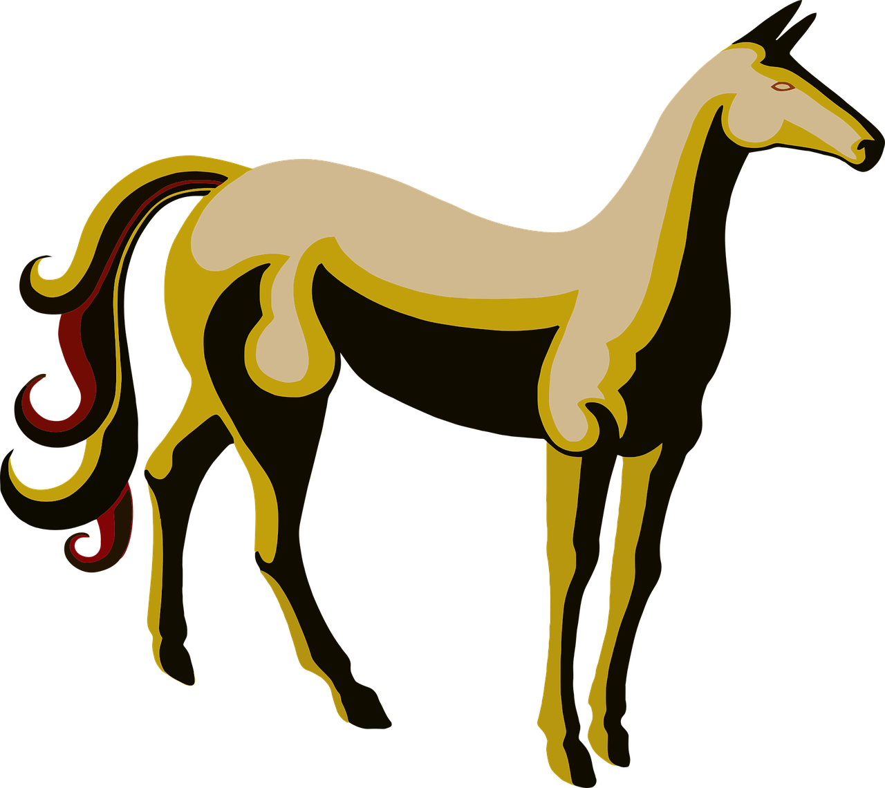 Horse Clipart (1280x1140), Png Download