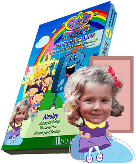 Abc Monsters Series - Personalized Kids Dvd Clipart (700x700), Png Download