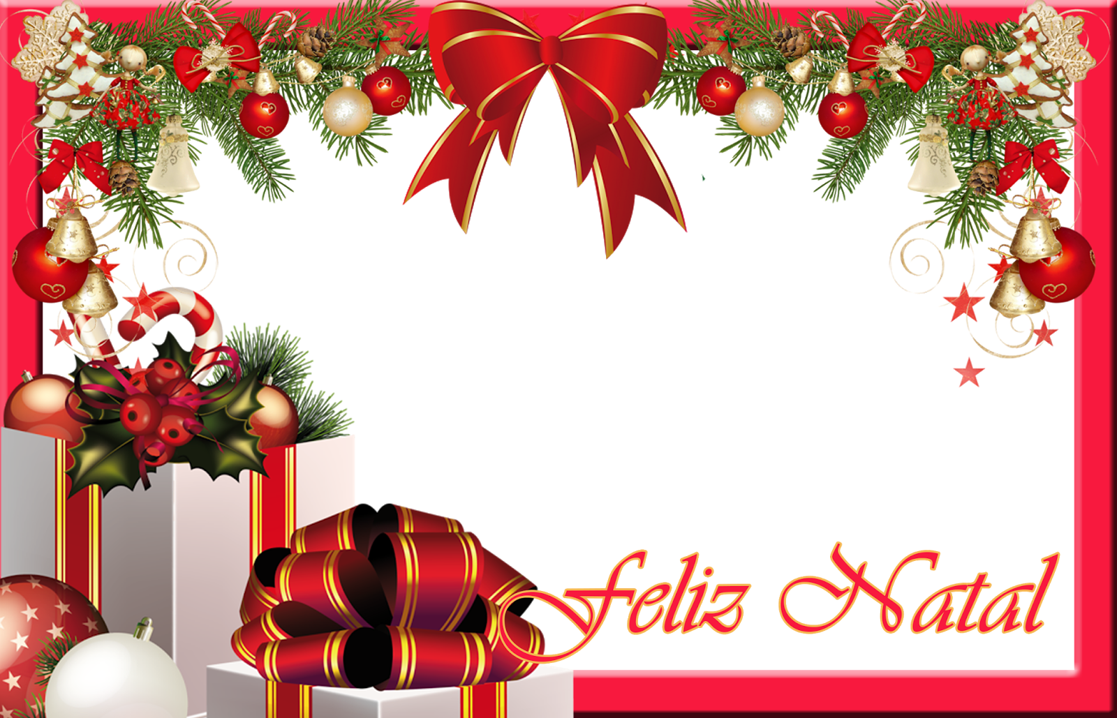 Moldura De Natal Images - Presente De Natal Png Clipart (1600x1029), Png Download