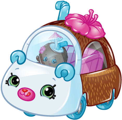 Shopkins Cutie Cars Season 3 List Of Characters Coconut - Illustration Clipart (746x641), Png Download