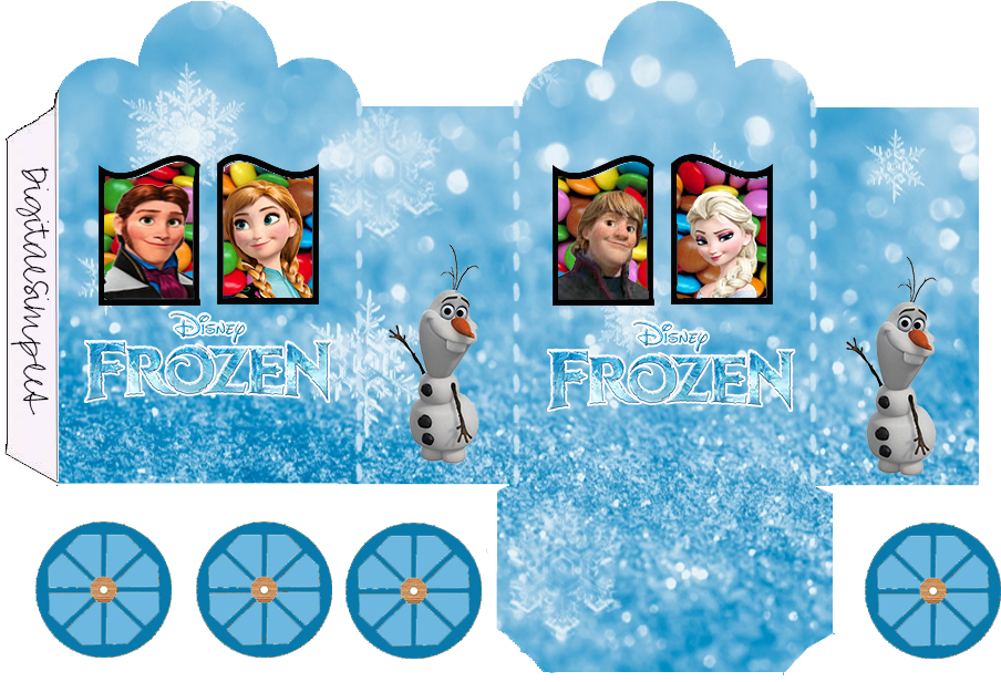 Caixinha De Biz Dupla Da Frozen Para Imprimir - Frozen Clipart (960x664), Png Download