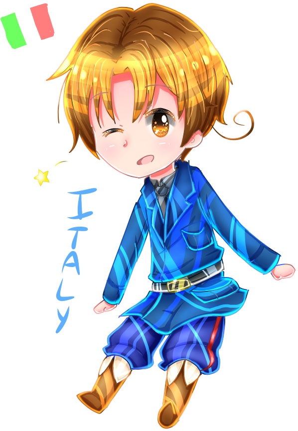 Chibi Italy Hetalia - Cartoon Clipart (700x1000), Png Download