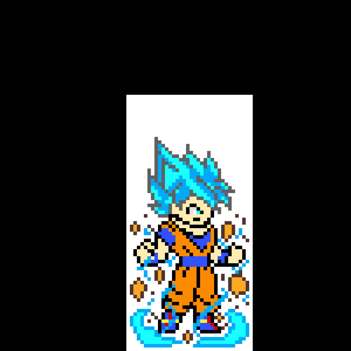 Goku - Pixel Art Dragon Ball Super Clipart (1200x1200), Png Download