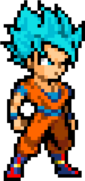 Goku Ssgss - Sprites Dragon Ball Png Clipart (1111x1100), Png Download