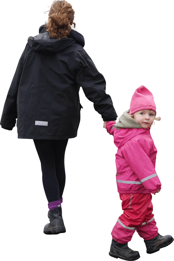 In The Rain - Cut Out People Winter Clipart (683x1024), Png Download