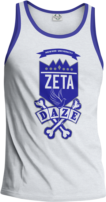 Zeta Phi Beta School Daze Tank - Active Tank Clipart (628x720), Png Download