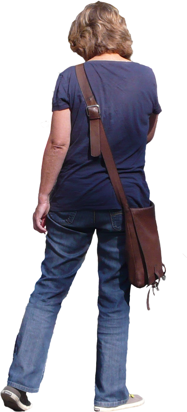 Woman Walking Blue 2014 Free Cutout People - Garment Bag Clipart (936x1641), Png Download